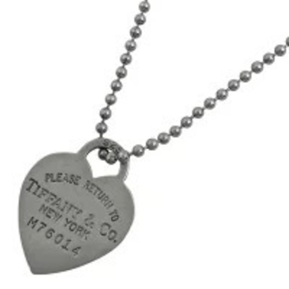 Tiffany Co to Necklace Long Heart Sterling Silver